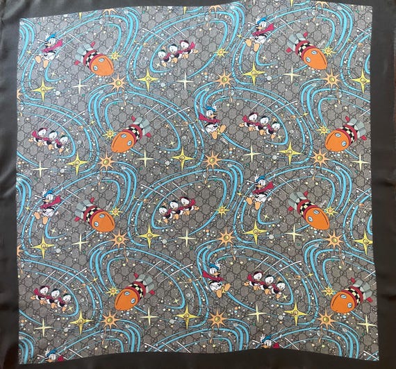 GUCCI X DISNEY Donald Duck Limited Edition Silk SCARF - Etsy