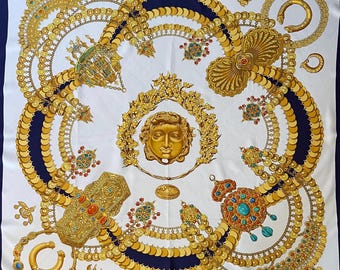 HERMÈS « KOSMINA » Silk Scarf 1994