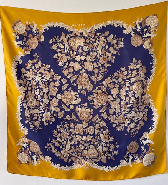 HERMÈS ALADIN carré foulard en soie Héron Marie-F… - image 1