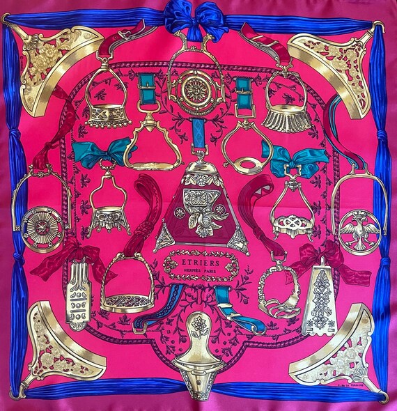 HERMÈS Silk Scarf « ÉTRIERS » 1964 - Etsy