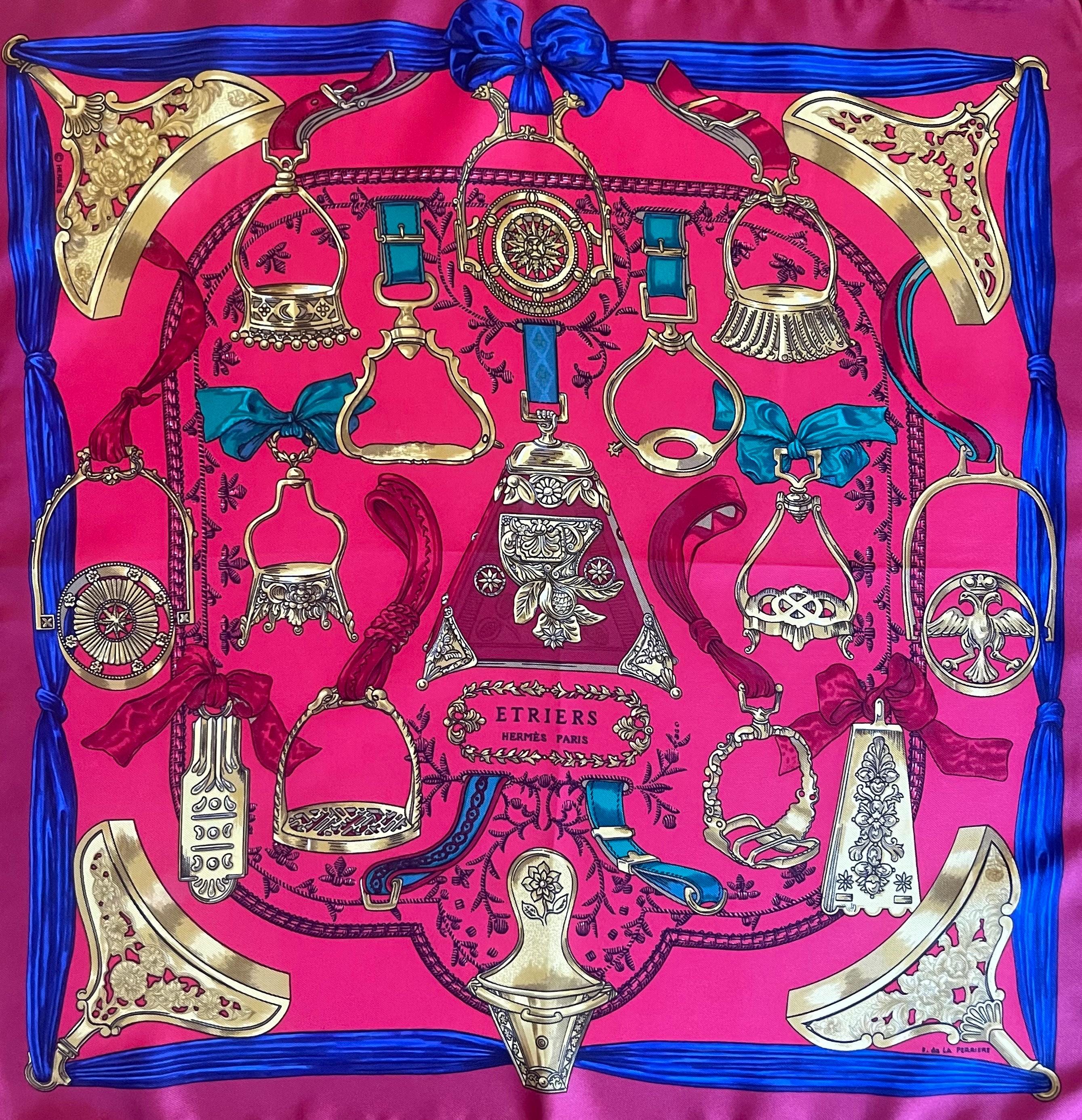 エルメス　スカーフ　ETRIERS HERMÈS Silk Scarf « ÉTRIERS » 1964 - Etsy