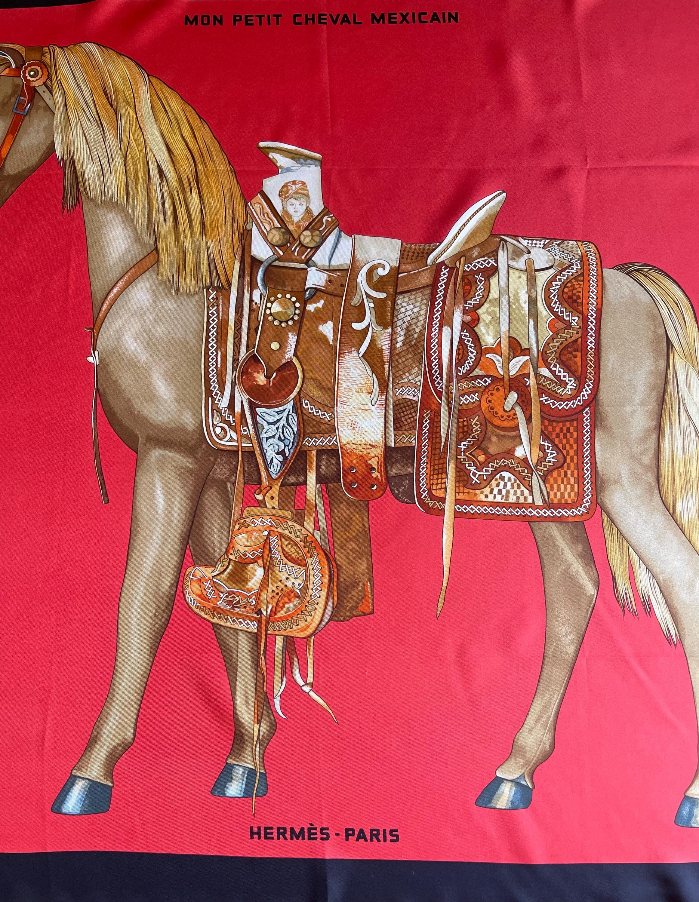HERMÈS Scarf « mon Petit CHEVAL MEXICAIN » 2009 - Etsy