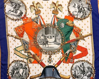 HERMÈS NAPOLÉON Silk scarf Philippe Ledoux 1985