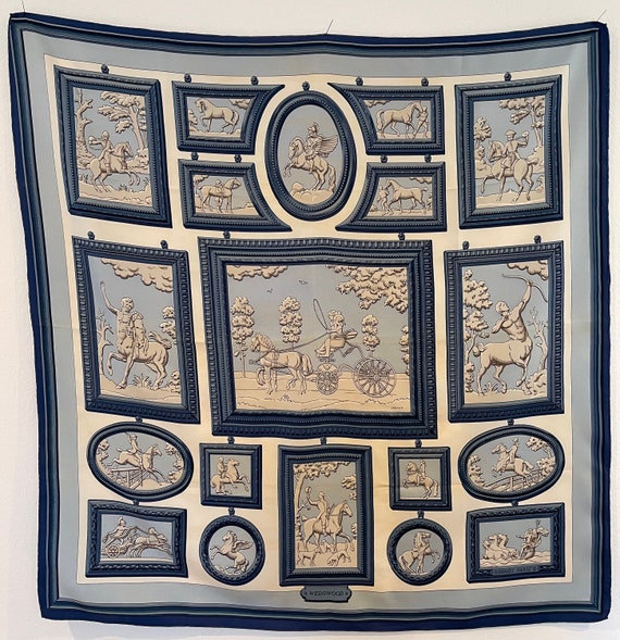 HERMES WEDGWOOD Foulard En Soie 1974 Ledoux - Etsy