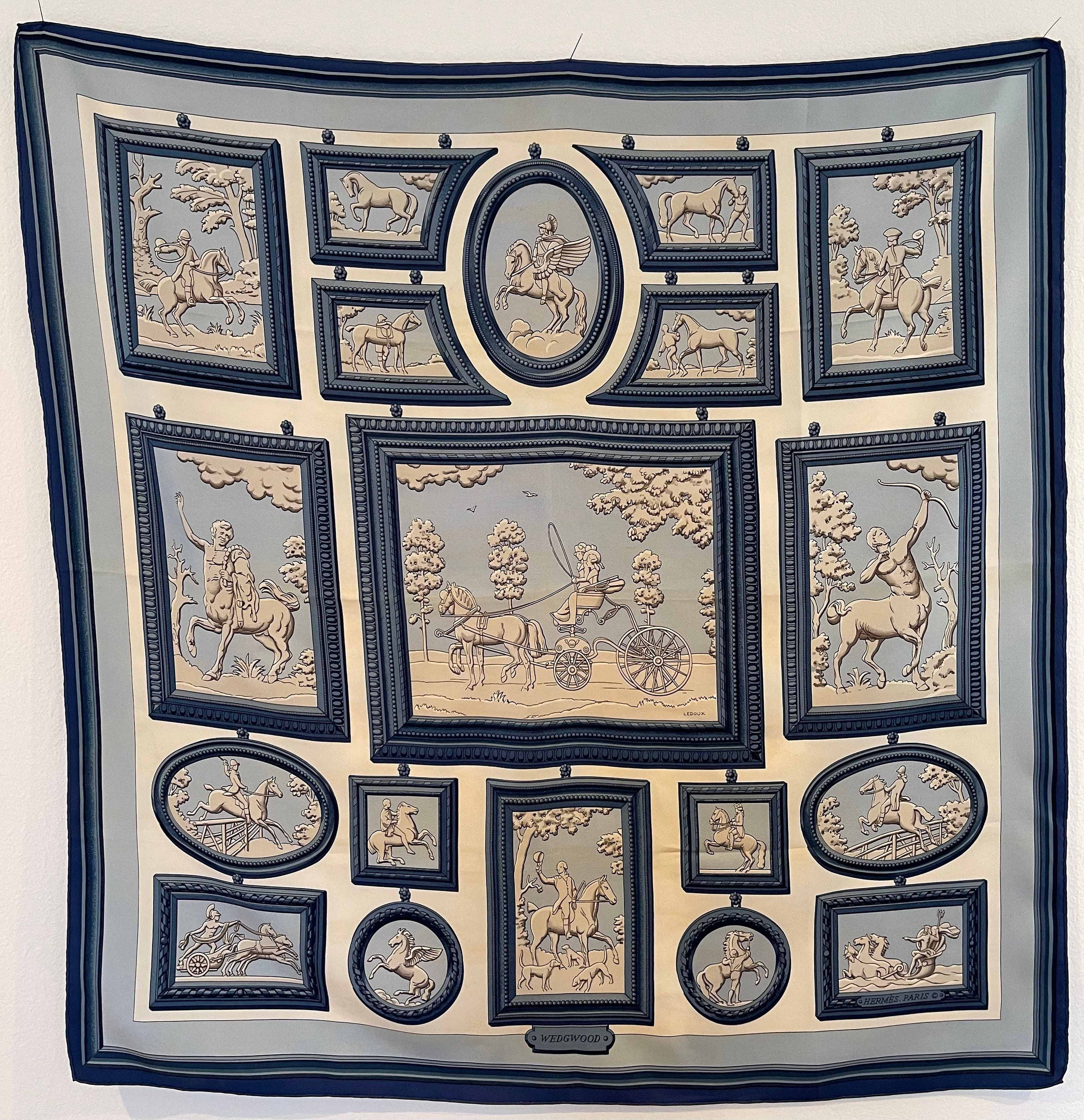 HERMES WEDGWOOD Foulard En Soie 1974 Ledoux - Etsy