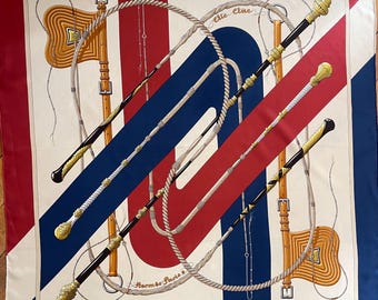 HERMES  CLIC-CLAC 1979 Julie Abadie silk scarf