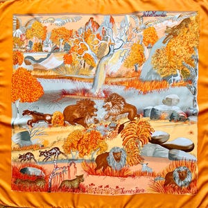 Hermes Scarf Lion - Etsy Canada