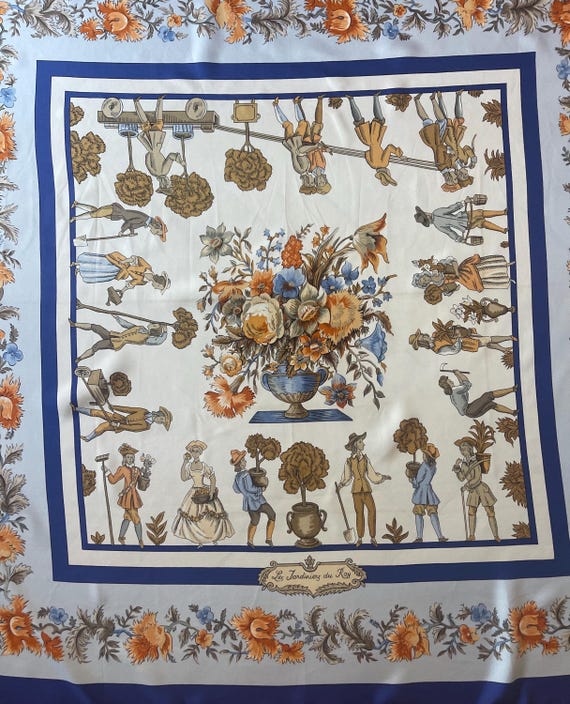 HERMÈS Silk Scarf « Les JARDINS Du ROY » 1967 View 3