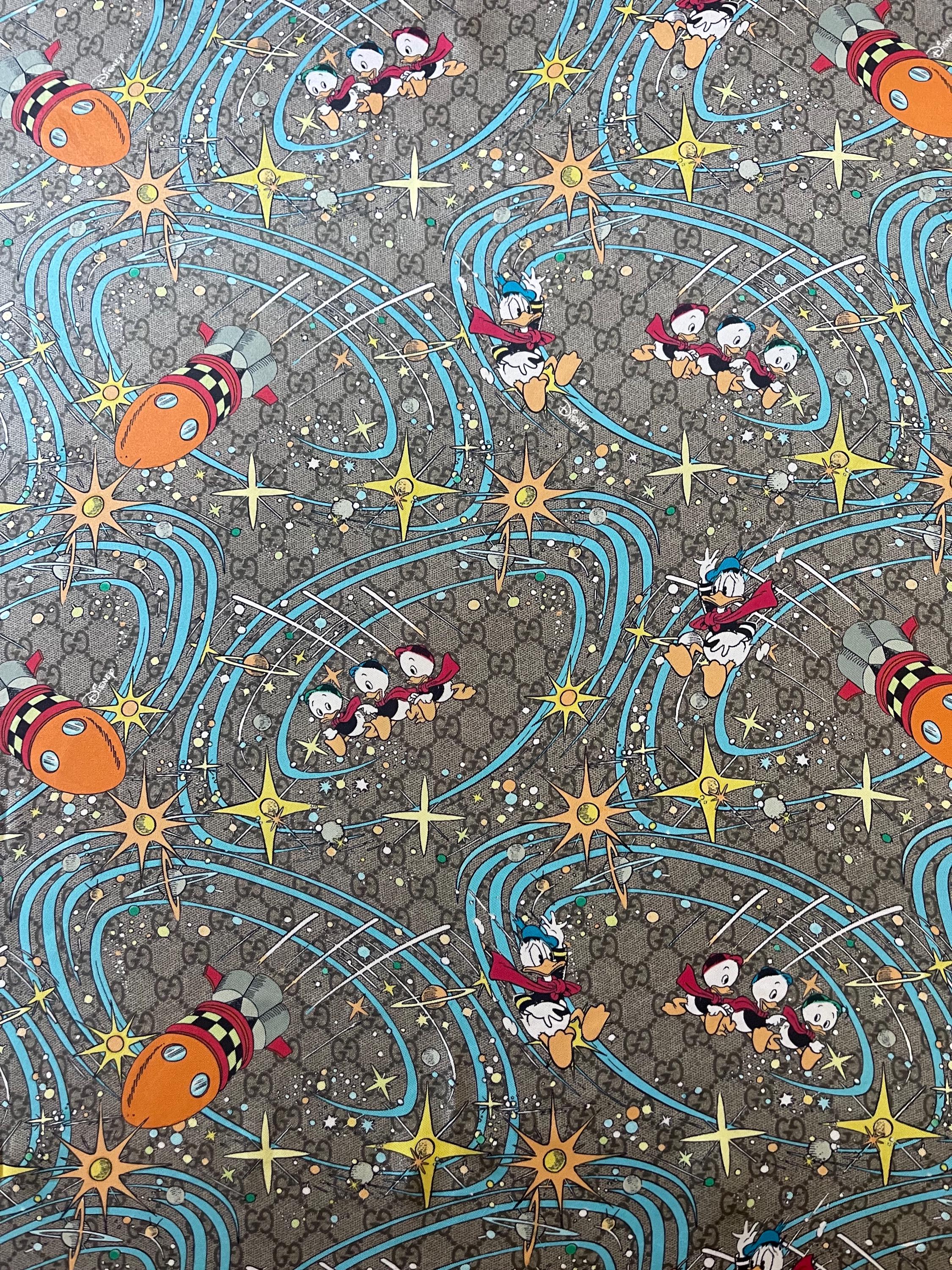 GUCCI X DISNEY Donald Duck Limited Edition Silk SCARF - Etsy