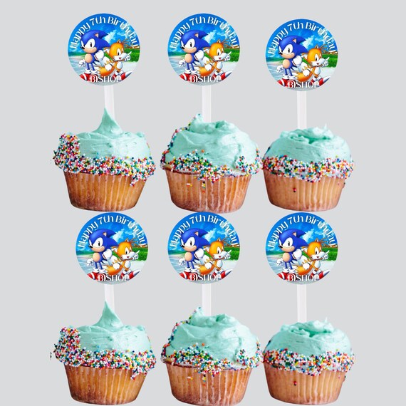 Sonic Cake Toppers Sonic Party Sonic Birthday Sonic Party Etsy