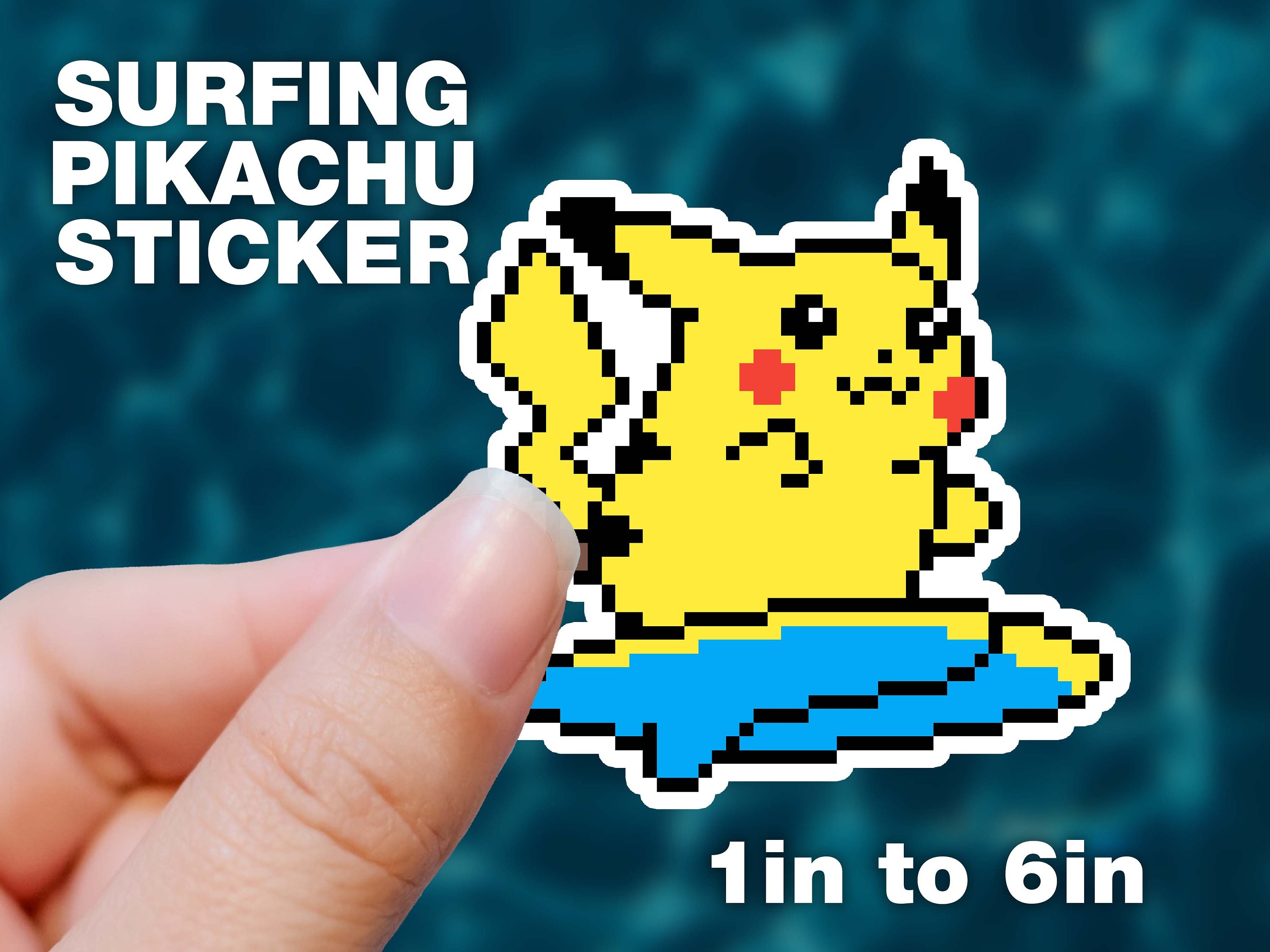 Surfing Pikachu Sticker