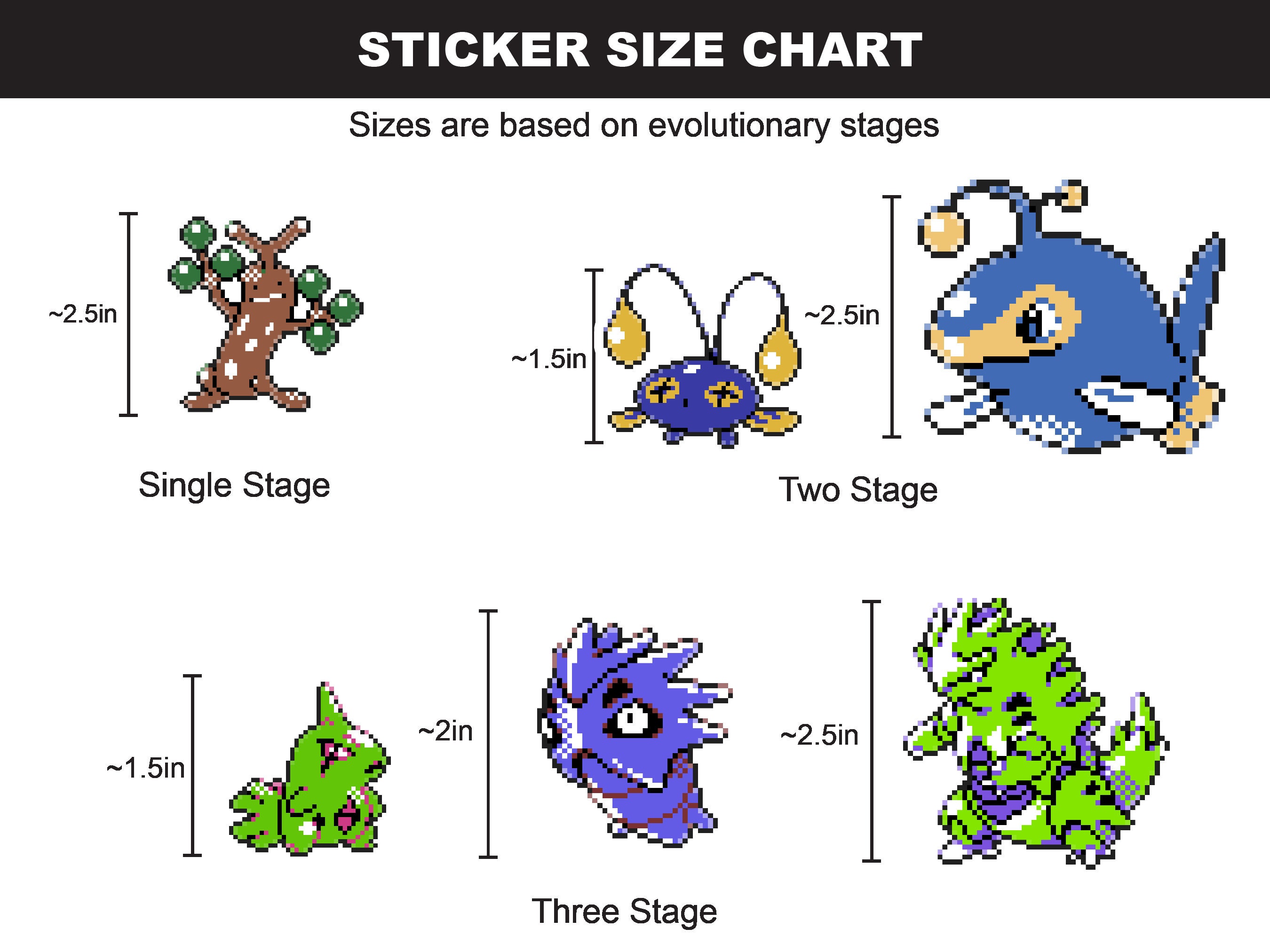 Pokemon Sprite Sticker Booster Pack Gen 2 Gold/silver Random