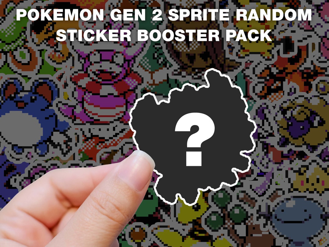 Pokemon Sprite Sticker Booster Pack Gen 1 Red/blue Random 