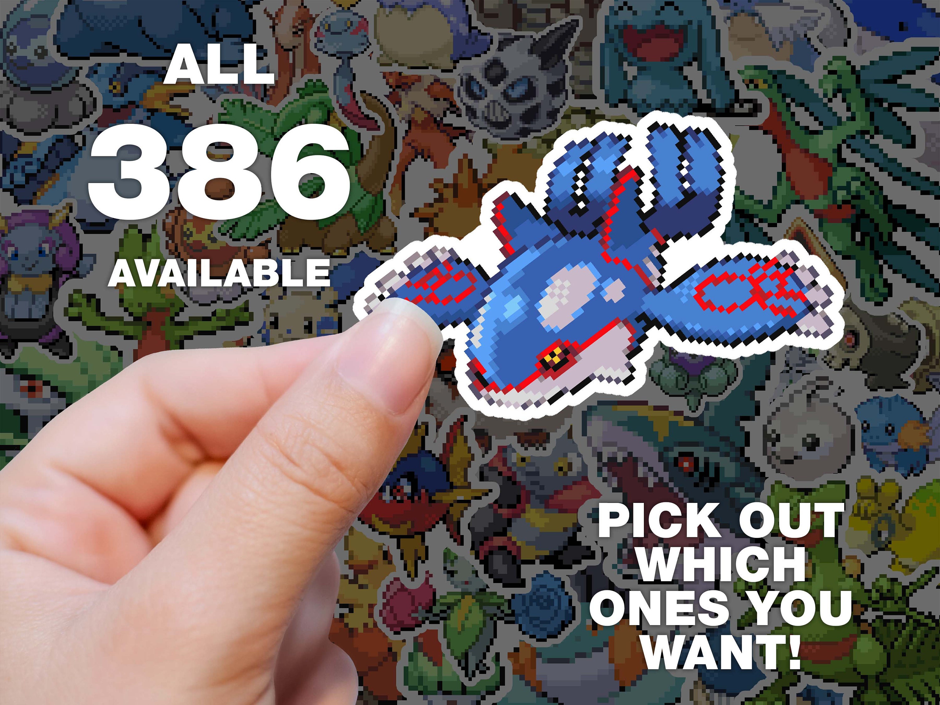  Kyurem, Reshiram, Zekrom - 3 Legendary Vinyl Sticker