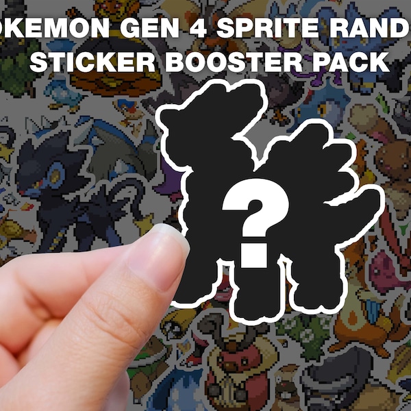 Pokemon Sprite Sticker Booster Pack Gen 4 Diamond/Perl Random Sticker Pack 5pk, 10pk, 15pk, 20pk, 30pk, 50pk, 151pk.
