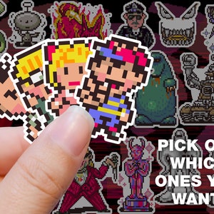 Earthbound Pixel Art Stickers | Earthbound Sticker | Laptop Sticker | Water Bottle Sticker | Journal Sticker | Vinyl Sticker