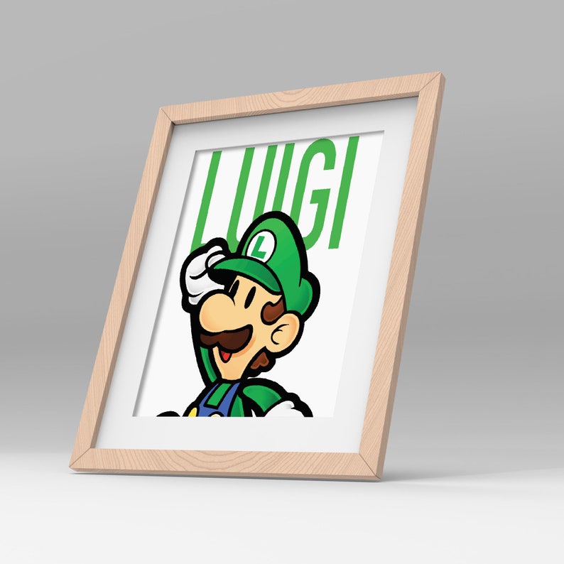 Printable Luigi Poster: Multiple Sizes Included. Vector - Etsy