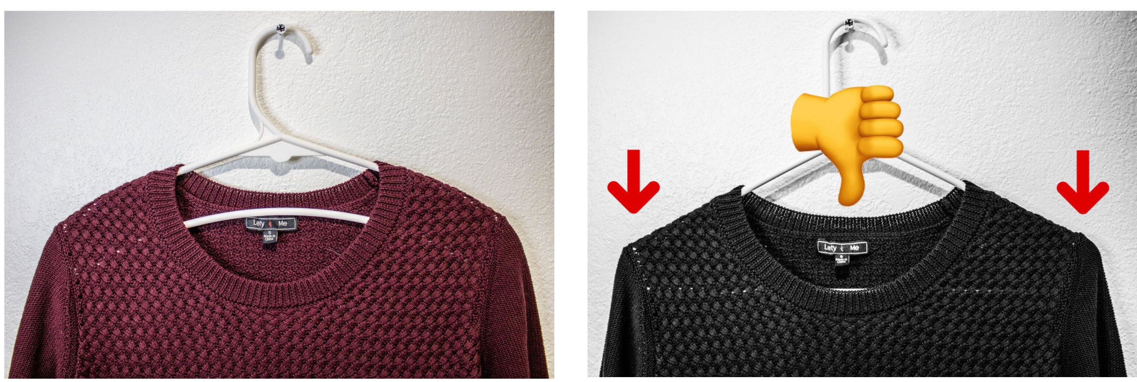 A Better Hanger, 48 Plastic Clothes Hangers.. Avoid Shoulder Bumps Slim