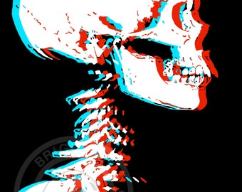 Crâne de profil 3D