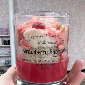 Strawberry Shortcake Dessert Candle