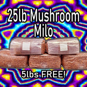 25lb Pack of 5lb Red Milo Sorghum | Sterile Grain For Mushrooms