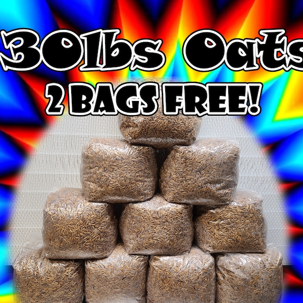 30lb Pack of 3lb Oat Bags | Sterile Grain For Mushrooms