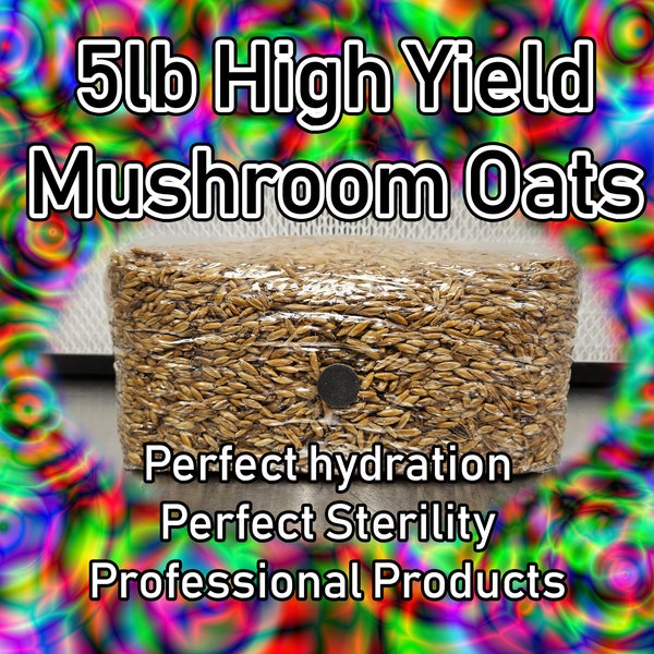 5lb Mushroom Oats  | Sterile Grain For Mushrooms