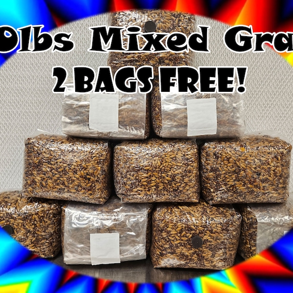 30lb Pack of 3lb Mixed Grain Bags  | Sterile Grain For Mushrooms