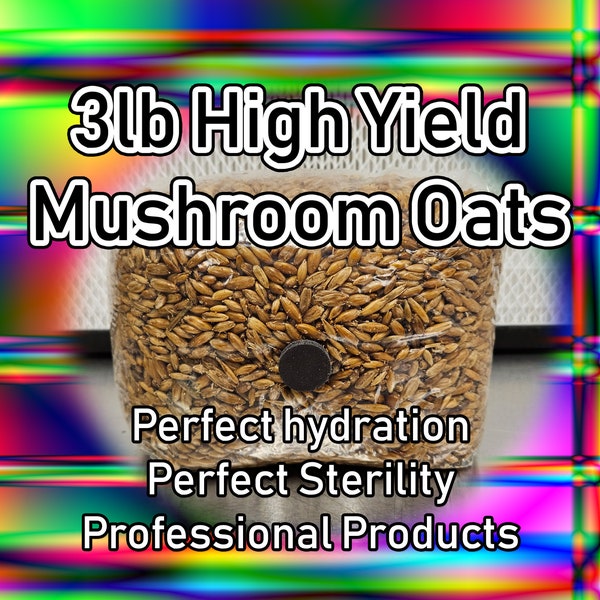 3lb Mushroom Oats  | Sterile Grain For Mushrooms