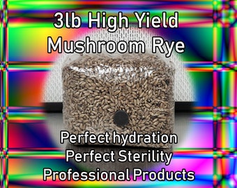 3lb Mushroom Rye  | Sterile Grain For Mushrooms