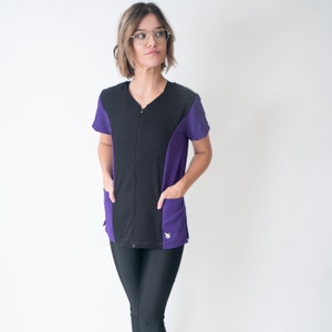 Black/ Purple Smock