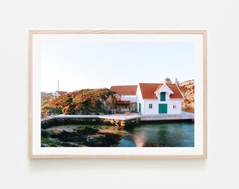 Norweski fiord - Skandynawia - Sztuka cyfrowa - Sztuka do druku - Nordycki - Fotografia przyrodnicza - Fotografia podróżnicza - Skandynawskie dzieła sztuki - Galeria ścienna