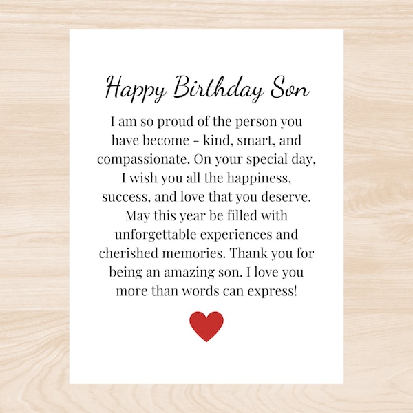 Birthday Poem - Etsy