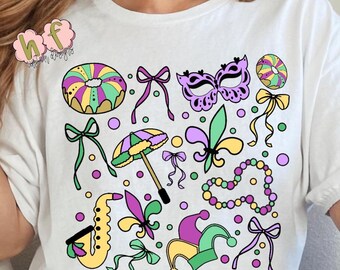 Mardi Gras PNG Sublimation Design, Mardi Gras 2026 Shirt, Louisiana Design, Cute Mardi Gras PNG, Fleur De Lis Sublimation, Digital Download
