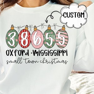 Benutzerdefinierte Kleinstadt Weihnachten PNG, benutzerdefinierte Weihnachten PNG, benutzerdefinierte Postleitzahl, südliche Weihnachten png Sublimationsdesign, Weihnachten PNG Designs