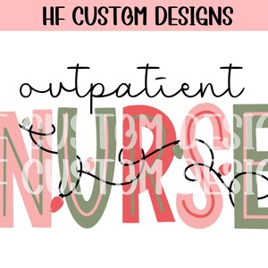 Christmas nurse png, outpatient nurse png, trendy nurse design, nurse sublimation desing, trending christmas png