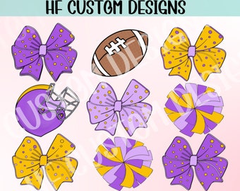Preppy Game Day PNG - Tailgate PNG - Purple and Gold Game Day - Diseño de camisa del día del juego - Descarga digital - Sublimación