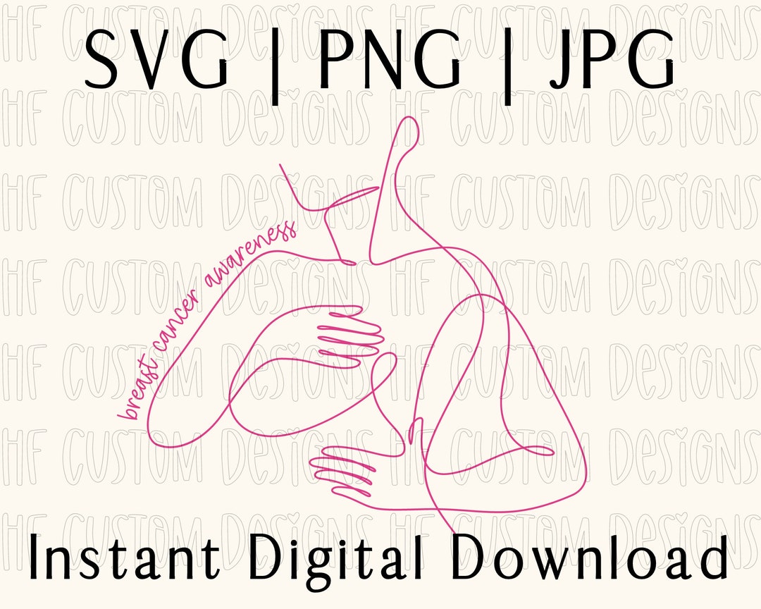 Breast Cancer PNG. Breast Cancer Svg - Etsy