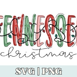 Tennessee Christmas PNG, Tennessee Christmas PNG, Tennessee SVG, Tennessee PNG, Kerstmis SVG, Kerstmis PNG, TN Kerstmis sublimatie