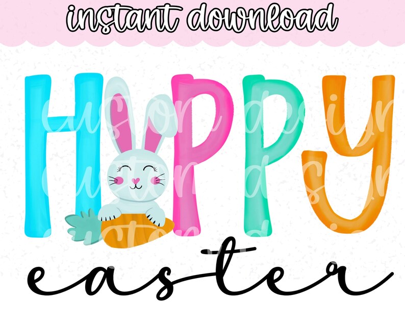 Easter hand drawn colorful png design
