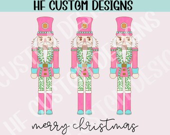 Pink Nutcracker PNG, Preppy Christmas, Nutcracker png file, Toile Christmas, Chinoiserie Christmas PNG, Grandmillenial Christmas, Commercial