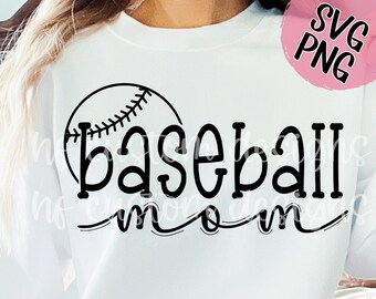 Basebollmamma svg | Basebollmammaskjorta svg | Basebollmamma klippfil för Cricut | Basebollmammaskjortadesign | Baseboll svg | Baseboll png