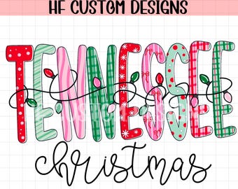 Tennessee Christmas PNG | TN christmas shirt | Small town christmas | Trendy shirt design png | Trending christmas png | Preppy christmas