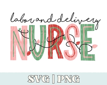 Wehen und Geburt Krankenschwester Weihnachten png, Krankenschwester Weihnachten png, Arbeit und Lieferung Krankenschwester png, L und D Krankenschwester svg
