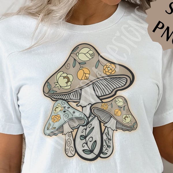 Cottagecore png | Mushroom svg | mushroom sublimation | Cottage core png | Cottagecore svg aesthetic | Mushroom sublimation design