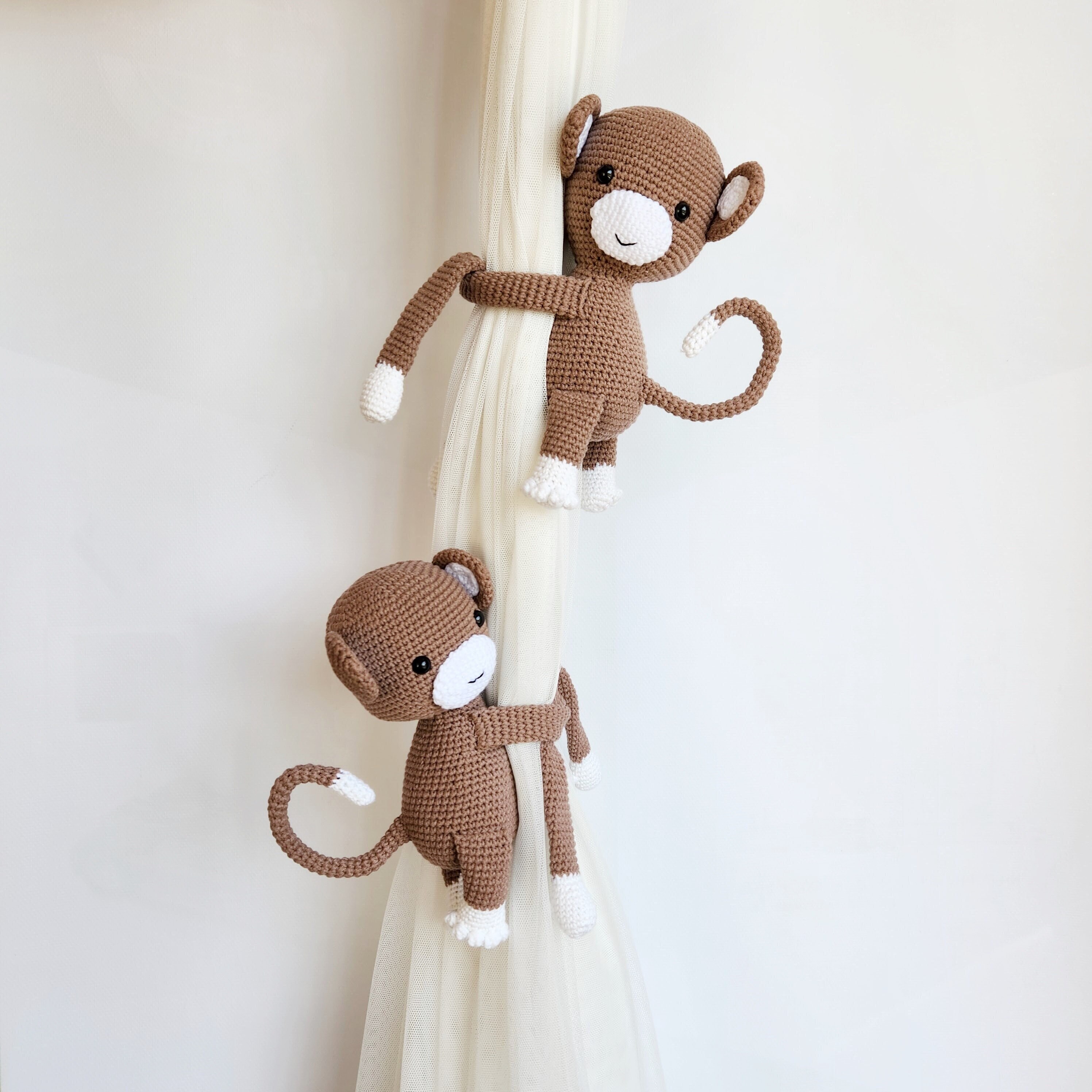 Tie Back Monkey Animal Curtain Tie Backs Monkey Curtain Etsy Canada