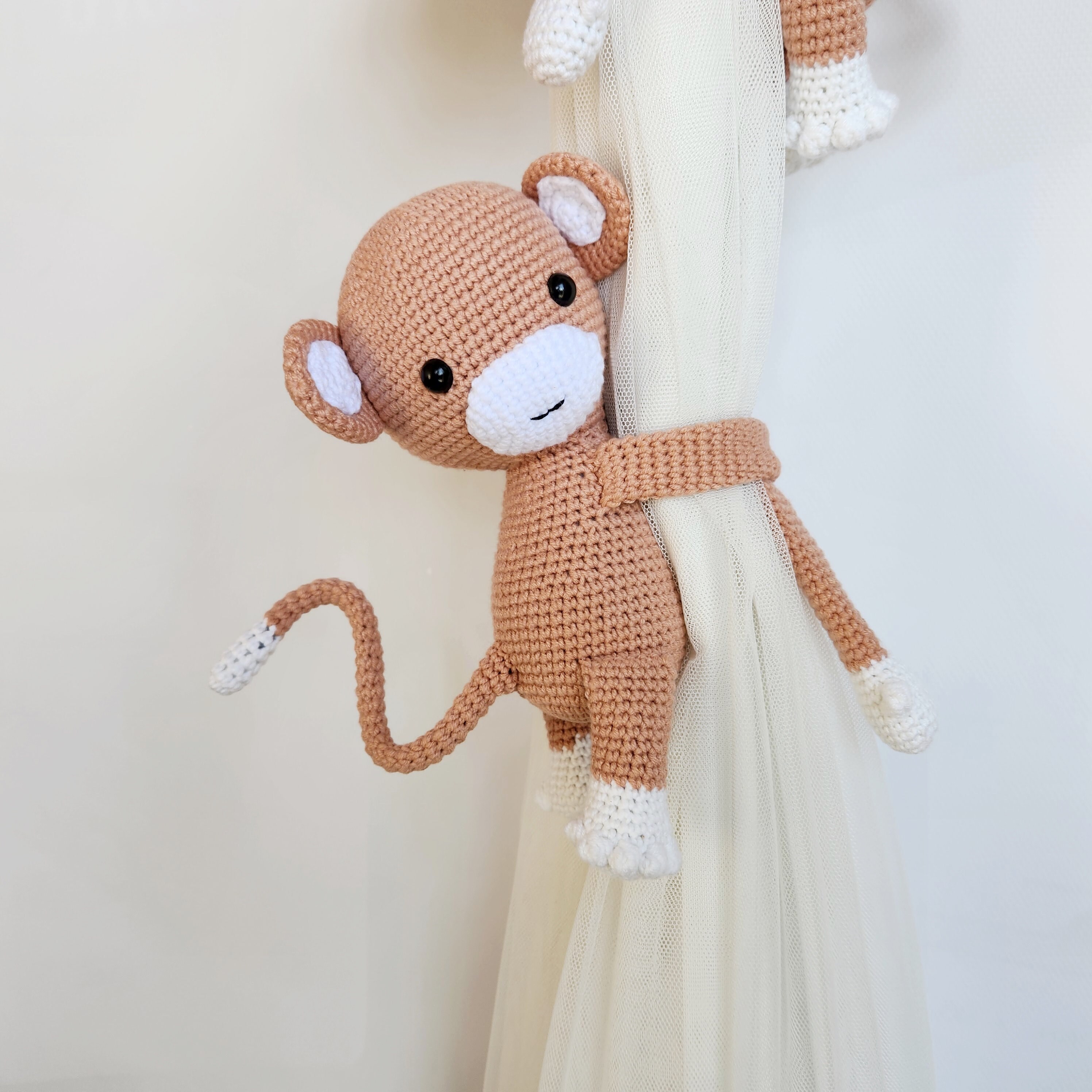 Tie Back Monkey Animal Curtain Tie Backs Monkey Curtain Etsy Canada