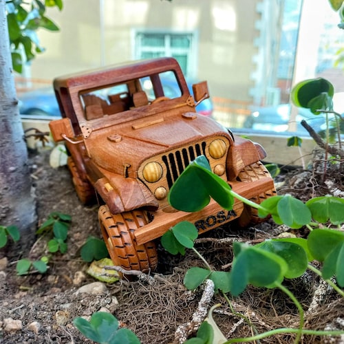 Handmade Wooden Jeep CJ5 Model Car: Rustic 4x4 Desk Decor - Etsy