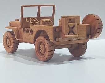 Handmade Wooden CJ-2A Jeep Model: Rustic Vintage Car Decor - Etsy
