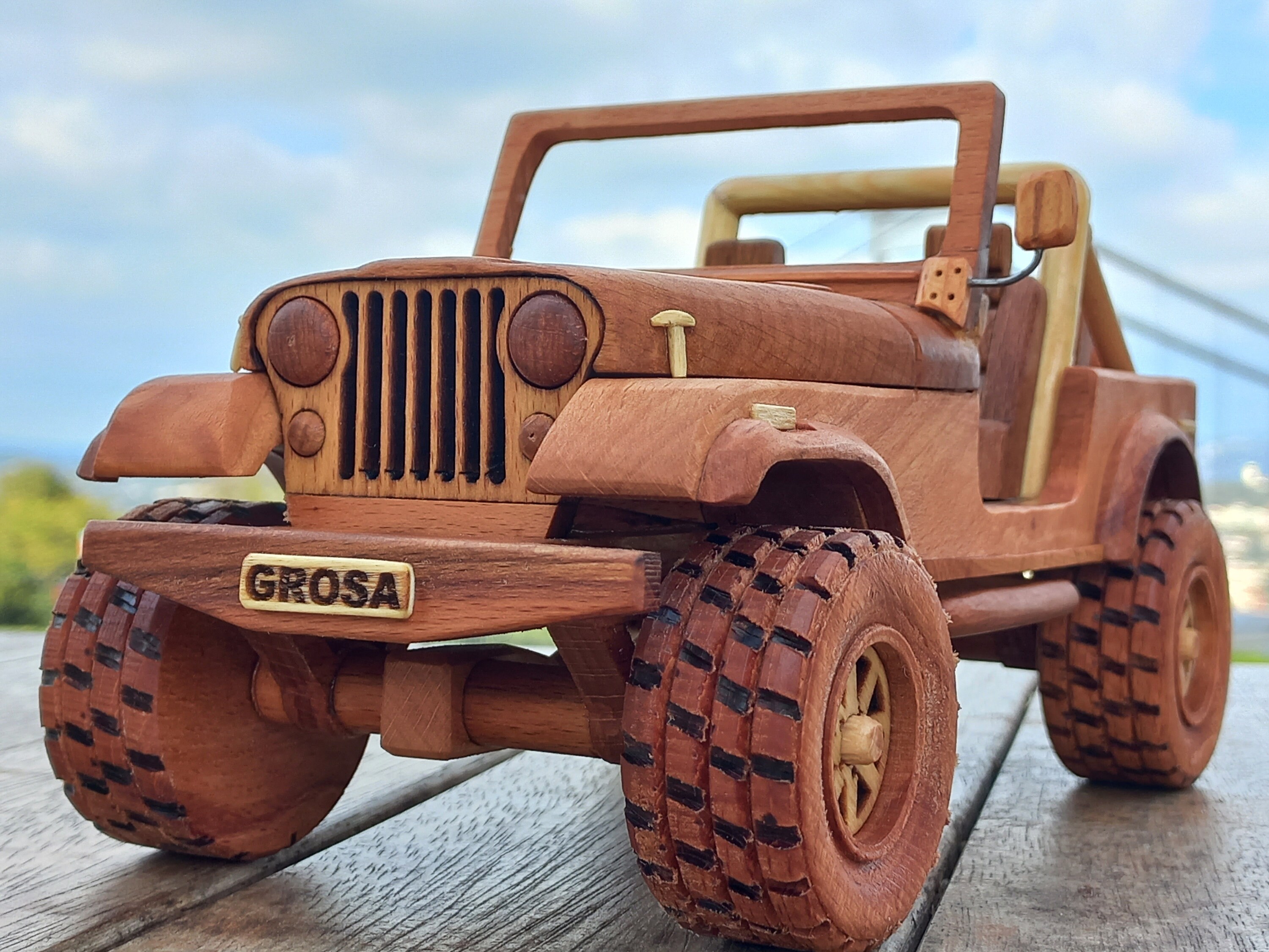Handmade Wooden Jeep CJ-7 Model: Vintage 4x4 Car Decor - Etsy